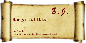 Banga Julitta névjegykártya